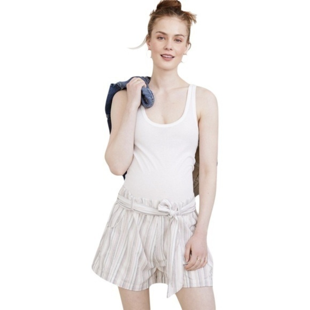 🆕 NWT hatch maternity Damia short ivory 2 medium